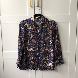 J.crew silk pajama top
